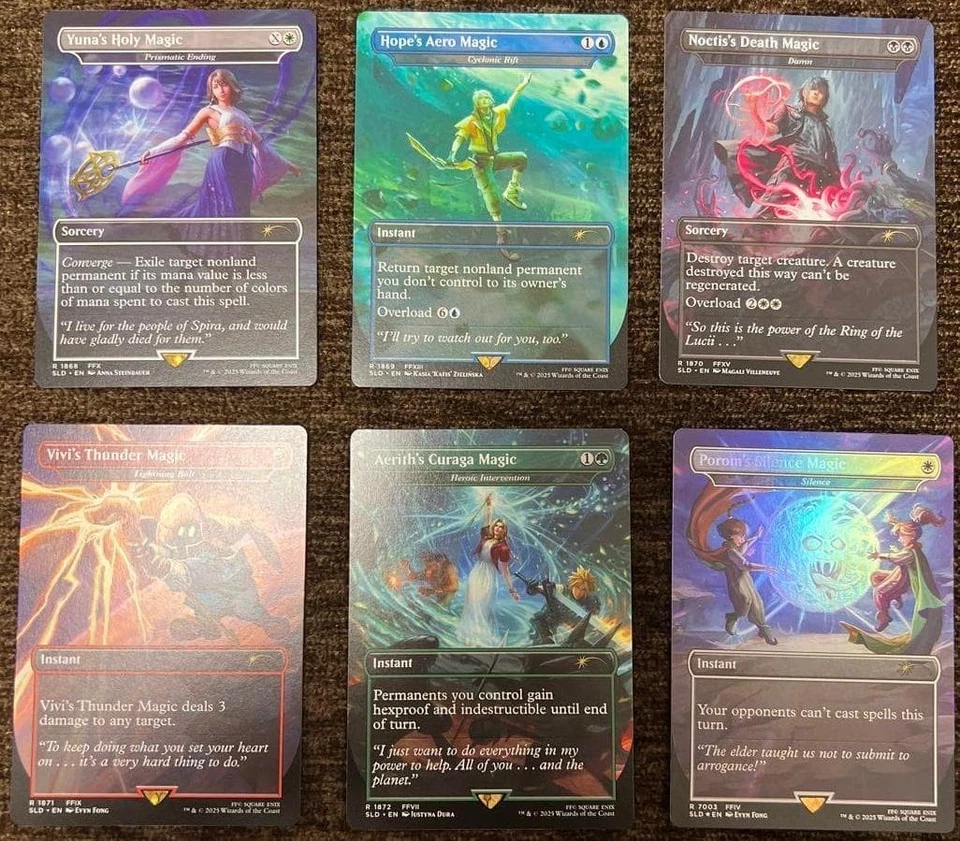 MTG Secret Lair X FF Grimoire English Version 6 Pieces - Image 1 of 1