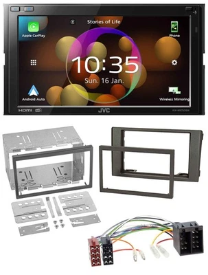 JVC DAB MP3 2DIN Bluetooth USB Autoradio für Iveco Daily 06-14 dunkelgrau - Bild 1 von 4