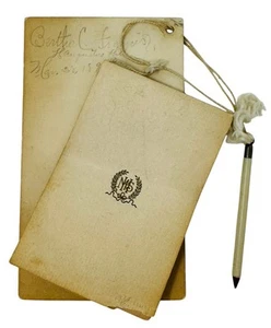 VICTORIAN DANCE PROGRAM & PENCIL FOR ‘COMMENCEMENT HOP CLASS OF 1900’ - Picture 1 of 9