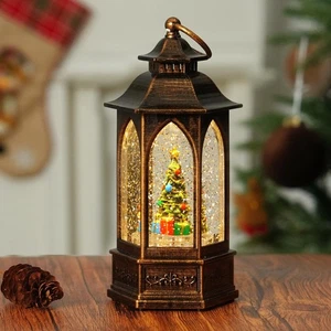 Globo de Nieve de Navidad Linterna Agua Brillante Árbol de Navidad Corona con Música... - Imagen 1 de 6