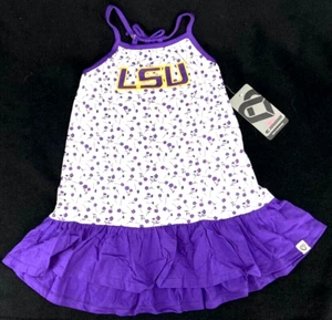New LSU Louisiana State Tigers Colosseum Dress tootoo Outfit Floral Toddler 3T - Picture 1 of 9