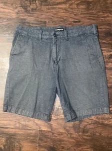 Express Men’s Gray Size 34 Chino Shorts - Picture 1 of 4