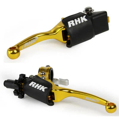 Gold RHK Flex Brake & Clutch Lever Fits Suzuki RMZ450 2015 2016 2017 2018 - Image 1 of 3