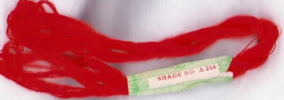 SILK Thread Floss 8.75 yard Skeins Embroidery RED #254 Cross Stitch Vintage - Image 1 of 2
