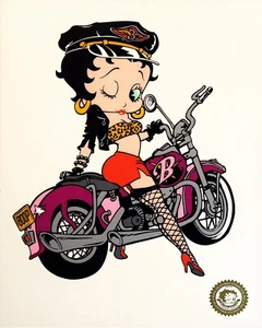 Betty Boop Motorcycle 8 x 10 Picture Print Art Photo Photograph Vintage Cartoon - Picture 1 of 3