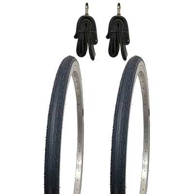 2x 26x1 3/8 Zoll Fahrradreifen Weisswand 37-590 Kujo inkl. Schläuche DV 40 mm - Bild 1 von 4