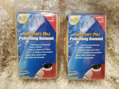 Capó de pulido 2007 Viking Supersoft Pile se adapta a 5-6" pulido y cera lote/2 ¡NUEVO! Foto 1 de 4