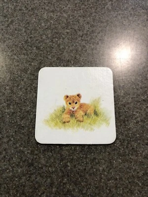 Vtg 1980 Milton Bradley Animal Families Memory Replacement Card Lion Baby - Image 1 of 2