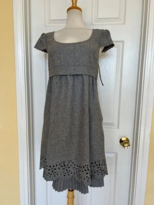 CYNTHIA STEFFE Vestido Lana Gris Talla 8 Ojales Foto 1 de 4