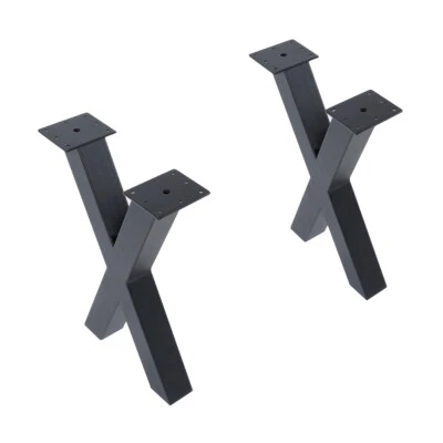 Patas de mesa de metal de 28"" 16" patas de mesa de centro de hierro muebles de patas de escritorio de alta resistencia Foto 1 de 4