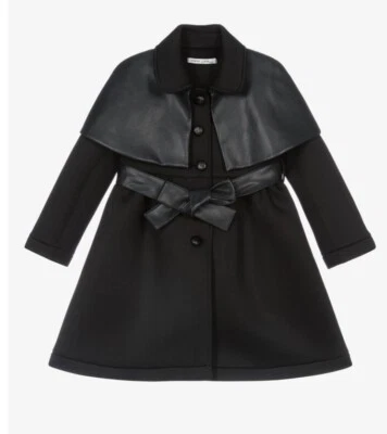 MAMA LUMA Niños Niña 9-10 NEOPRENO E IMITACIÓN CUERO ABRIGO NEGRO LEER DESCRIPCIÓN Foto 1 de 4