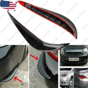 2X Universal Front Car Bumper Corner Rubber Protector Anti-collision Guard Lip - Picture 1 of 7