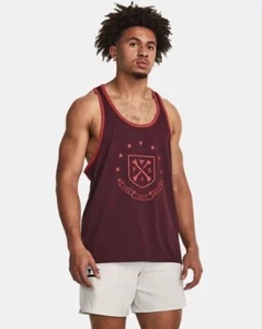 Under Armour Men's L Project Rock Gym Tank Top Blood Sweat Respect 1380109-600 - Picture 1 of 11