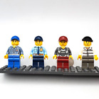 LEGO City Lot x4 Minifigures - Police Cops Criminals Robbers - STEM - Man Woman