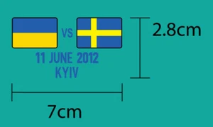 UKRAINE VS SWEDEN EURO 2012 GROUP STAGE UKRAINE Jersey Match Details - Picture 1 of 8