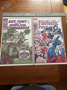 12 pósters vintage 1973 FOOM Marvel Comics Hulk Fantastic Four Thor Spider Man - Imagen 1 de 11
