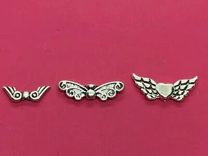 Tibetan Silver Wing Beads - Choose Design - Picture 1 of 15