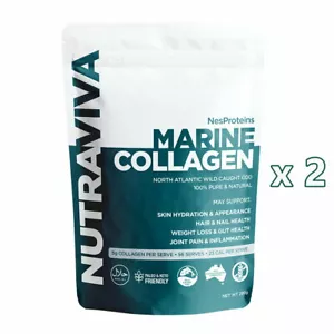 2 x NutraViva NesProteins Marine Collagen 280g Nutra Viva Wild Caught Cod 560g - Picture 1 of 4