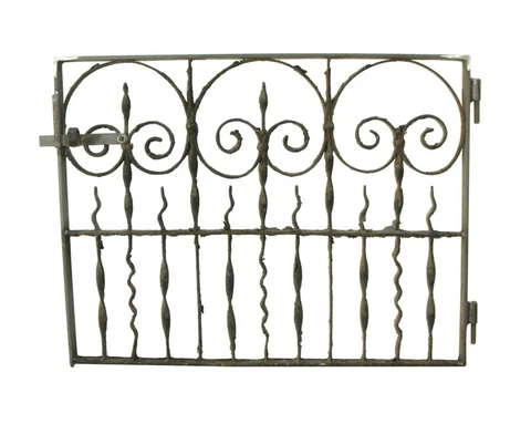 Brooklyn Brownstone Fleur de lis Wrought Iron Antique Gate Cover