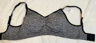 Bra Motherhood Maternity Bra 1X Black Heather Nursing Bra New With Tags - Image 1 of 3