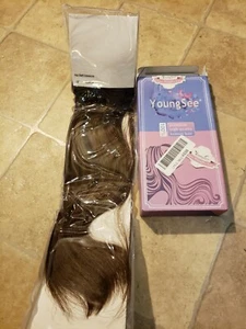 YoungSee 16 Zoll Braun Echthaar Schussfäden Extensions Echthaar einnähen (D6) - Bild 1 von 4