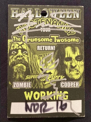 ROB ZOMBIE BAND SIGNED AUTOGRAPH ALICE COOPER HALLOWEEN HOOTENANNY PASS Cover