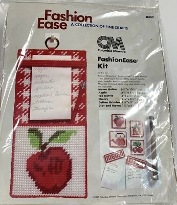 Red Kettle Apple Kitchen Organizer Plastic Canvas Kit Sealed Complete Yarn  8349 - Image 1 of 4