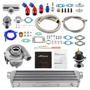 Kit de turbocompresor universal T3 T4 T04E + puerta de desecho + kit de reconstrucción de intercooler - Imagen 1 de 11