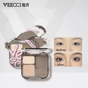 VEECCI Highlight Contour Palette Face Lasting Glow Brighten Shimmer Matte Powder - Picture 1 of 21