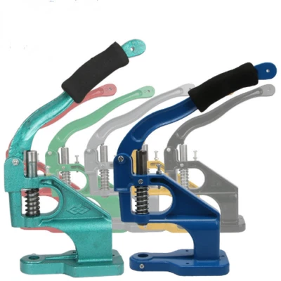 Hand Press Grommet Machine Dies Punch Tool Kit Double Cap Rivets Snap Eyelet - Image 1 of 4