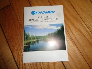 Finnair Cairo Sommerfahrplan 1. April bis 30. Oktober 1992 - Bild 1 von 2