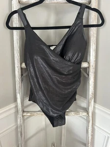 Serra Damen Premium Badeanzug Schwarz Schimmer Medium Nylon Spandex - Bild 1 von 3