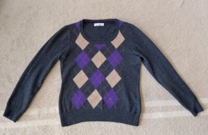 Pullover grau mehrfarbig S 36 Wollmischung  - Bild 1 von 5