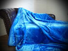 Tagesdecke Kuscheldecke Wohndecke Decke Plaid Glanz-Design Blau 160x200cm