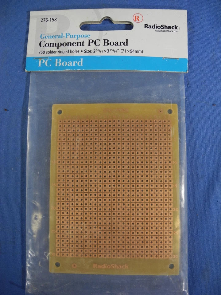 RadioShack 71 X 94mm General Component PC Board 276-158
