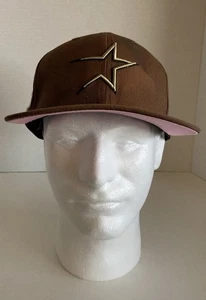 Gorra marrón rosa Houston Astros 45 aniversario profesional estándar SnapBack - Imagen 1 de 13