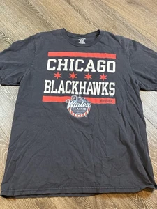 Maglietta Chicago Blackhawks Reebok NHL Hawks invernale classica 2015 hockey grande - Foto 1 di 7