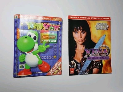 Lot Of 2 Yoshi's Story Official Strategy Guide w/ Pop-Up Poster & Xena 1998 N64 - Image 1 of 3