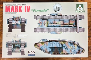 1/35 Takom WWI Heavy Battle Tank Mark IV "Female" German Army Early Panzer RARE - Picture 1 of 10