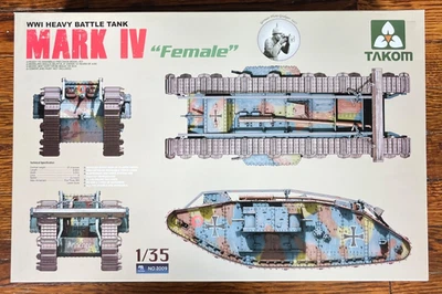 1/35 Takom WWI Heavy Battle Tank Mark IV "Female" German Army Early Panzer RARE - Image 1 of 4