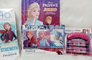 Disney Frozen II Bundle of (4)-Coloring /Activity Book Puzzle Jump Rope Crayons - Picture 1 of 10