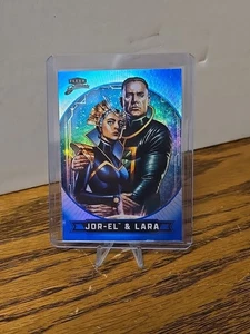 2025 Fleer Brilliants Superman - Blue Foil Parallel - #28 Jor-El and Lara - Picture 1 of 2