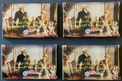 US MINT PROOF 4 PRESIDENTIAL ONE DOLLAR COIN SETS DATED 2007 TO 2010 WITH COAS - Image 1 of 4