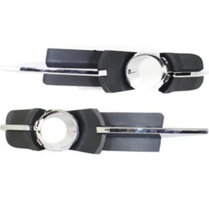 Fog Light Trim Set For 2008-2012 Chevy Malibu Left & Right Black and Chrome 2Pc - Picture 1 of 10