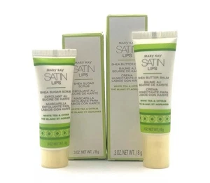 JUEGO DE LABIOS SATINADOS MARY KAY ~ TÉ BLANCO Y CÍTRICOS ~ ¡BÁLSAMO Y EXFOLIANTE DE MANTECA DE KARITÉ! - Imagen 1 de 3