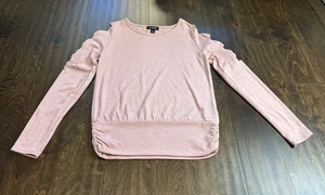 A. Byer long-sleeve shirt with ruched ring detailing on the sleeves and waist - Picture 1 of 9