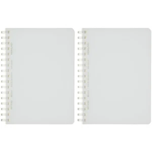 Notebook, soft ring, clear, grid dotted lines, A6, 80 sheets, 2 books, transpare - Picture 1 of 8