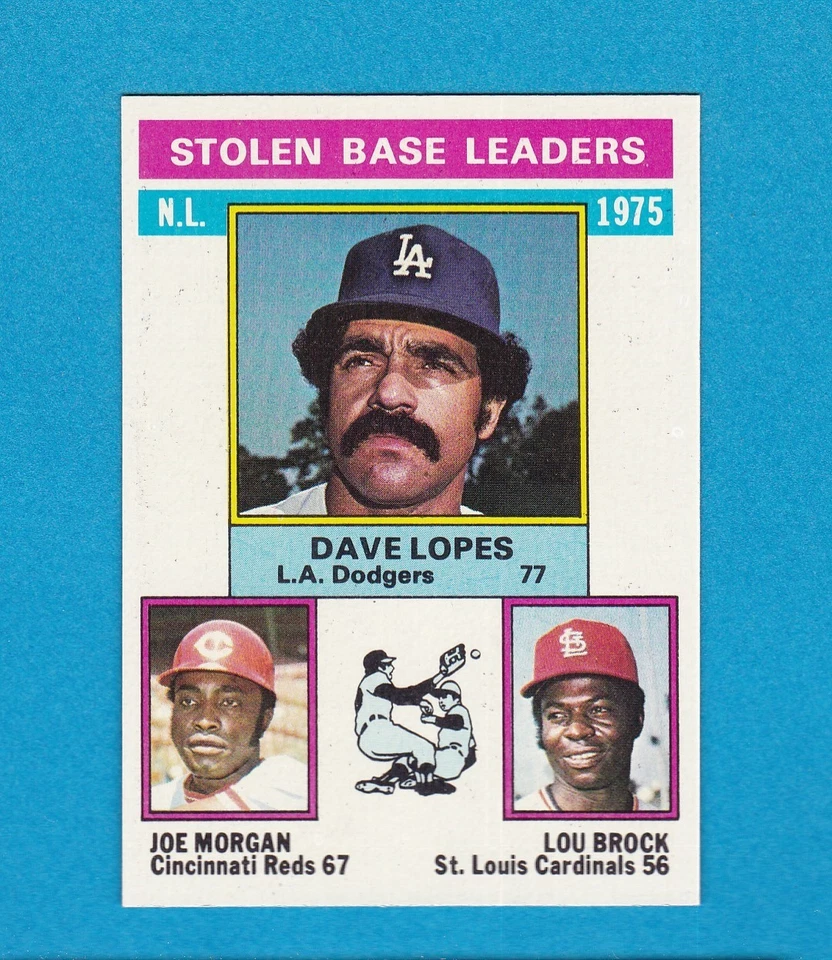 CONJUNTO DE BEISEBOL 1976 TOPPS BREAK 197 NL BASE ROUBADA LÍDERES EM PERFEITO ESTADO! - Imagem 1 de 1