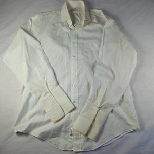 Brooks Brothers Makers Manga Larga Abotonada 17 Blanco Puño Francés Bolsillo - Imagen 1 de 8