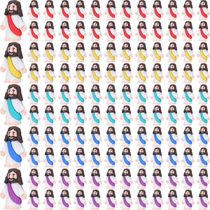 200 Stück Mini Jesus Figuren Bulk kleine Jesus Figuren Tasche Gummi Spielzeug zum Verstecken - Bild 1 von 12